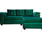 Seccional Queen Intercambiable Felpa Verde Esmeralda 3.1 - Miniatura 1