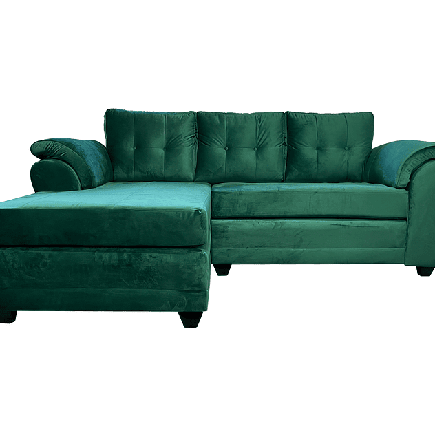 Seccional Queen Intercambiable Felpa Verde Esmeralda 3.1 3