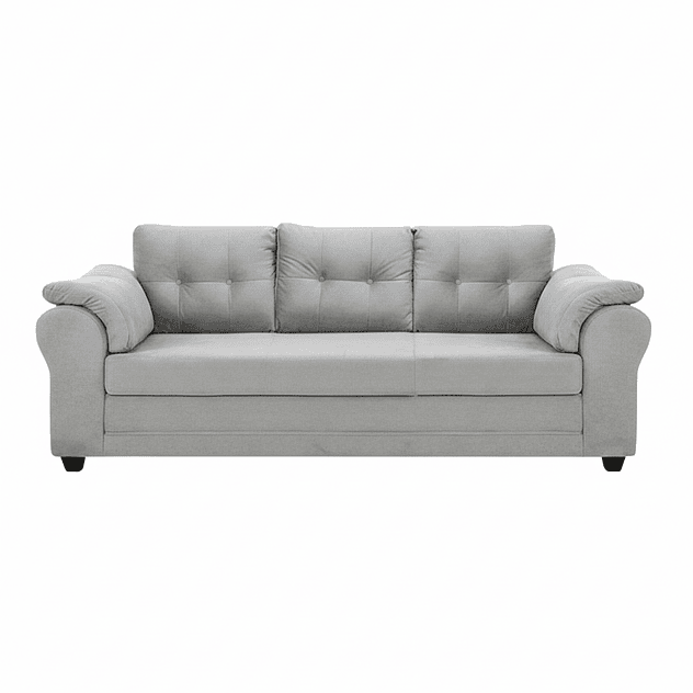 Sofá Mercury Felpa Gris 3c 1