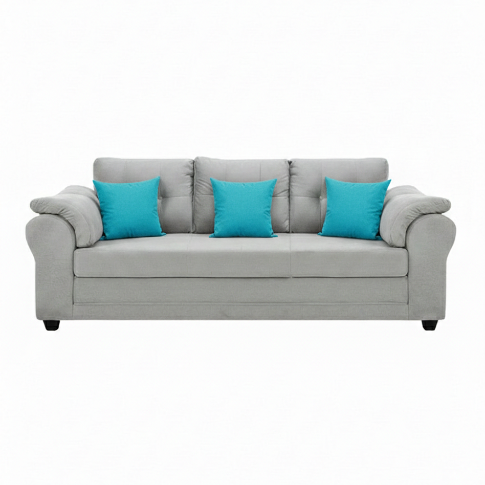 Sofá Mercury Felpa Gris 3c 2