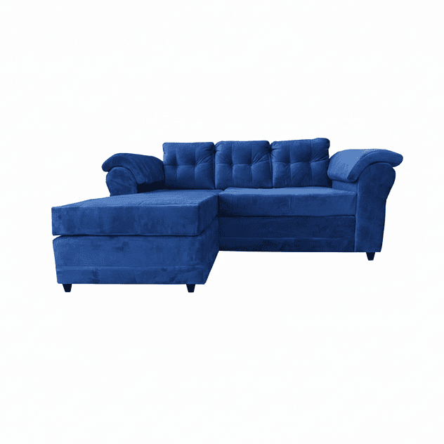 Seccional Queen Intercambiable Felpa Azul 3.1 1