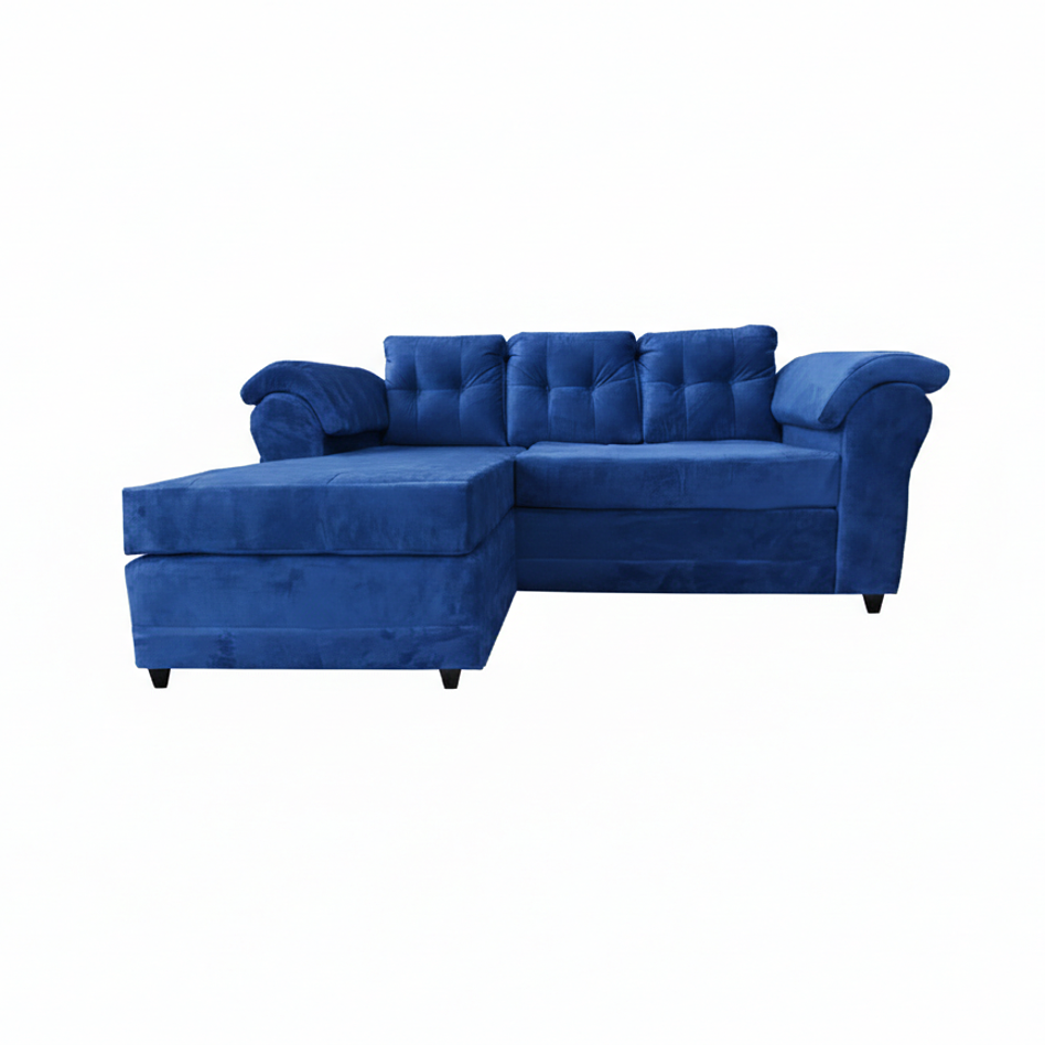 Seccional Queen Intercambiable Felpa Azul 3.1 1