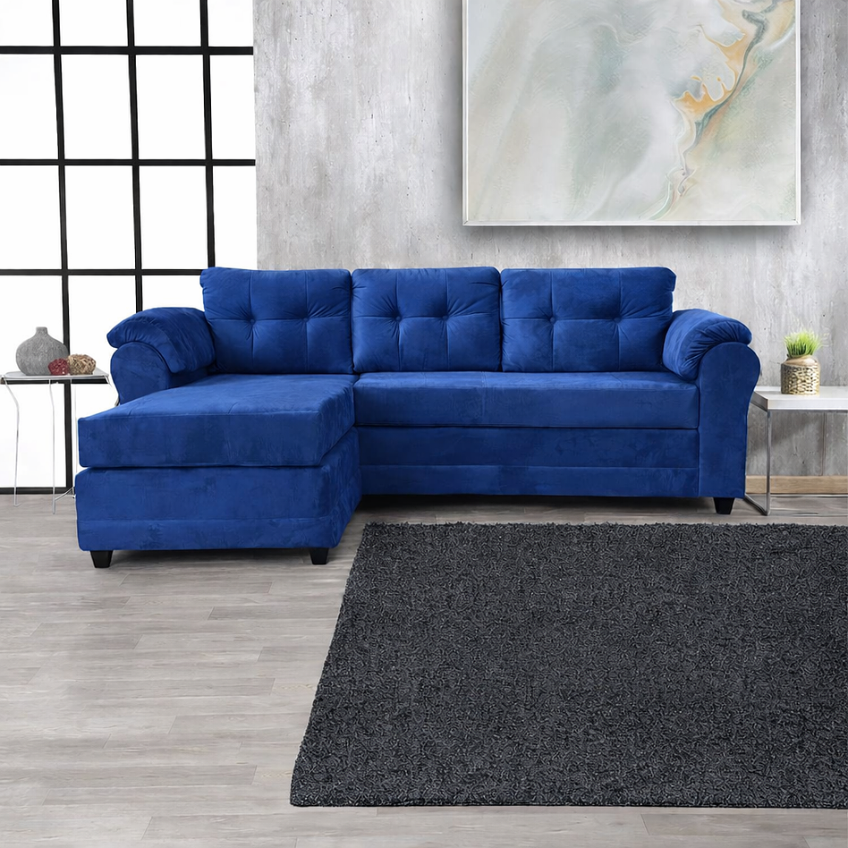 Seccional Queen Intercambiable Felpa Azul 3.1 2