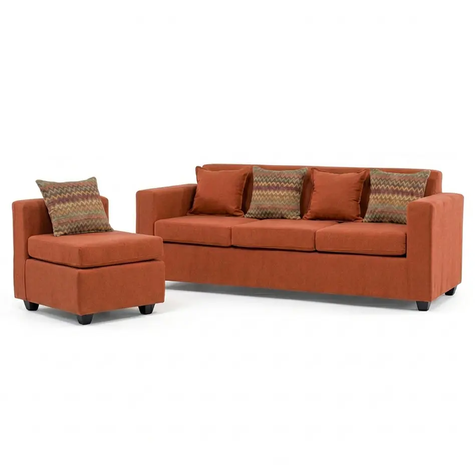 Seccional Jazmin Velvet Terracota 3.1 3