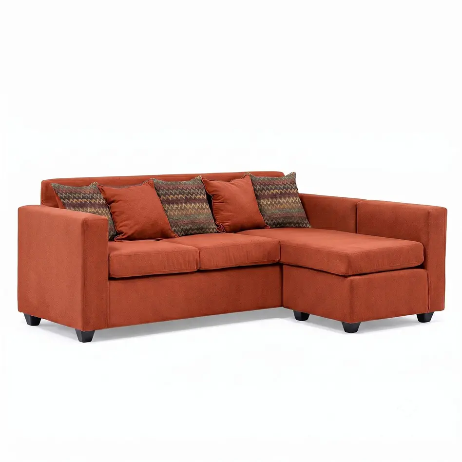 Seccional Jazmin Velvet Terracota 3.1 1