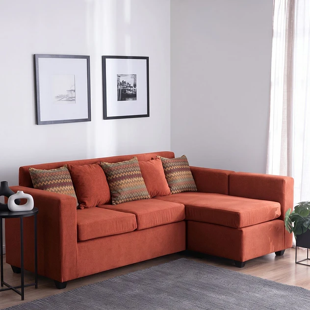 Seccional Jazmin Velvet Terracota 3.1 2