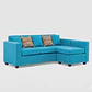 Seccional Jazmin Velvet Turquesa 3.1 - Miniatura 1