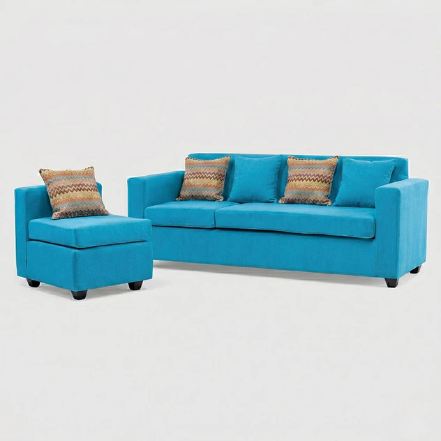 Seccional Jazmin Velvet Turquesa 3.1 3