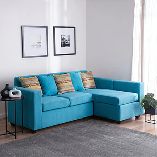 Seccional Jazmin Velvet Turquesa 3.1