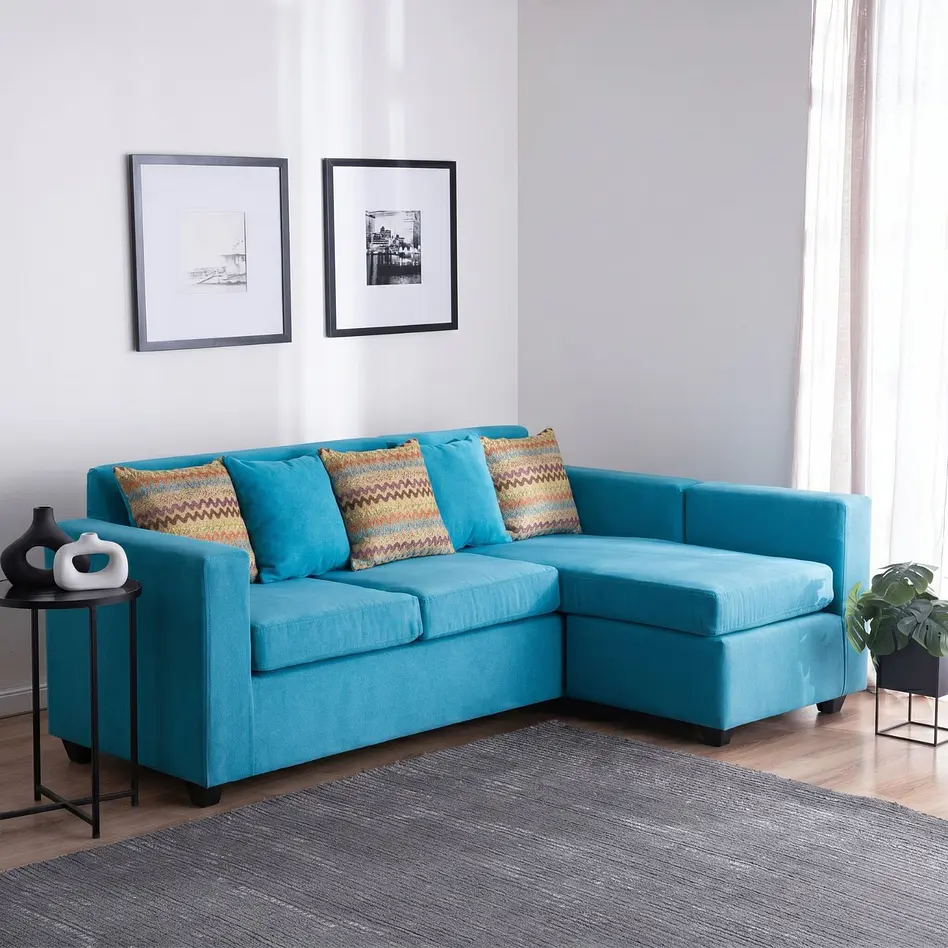 Seccional Jazmin Velvet Turquesa 3.1 2