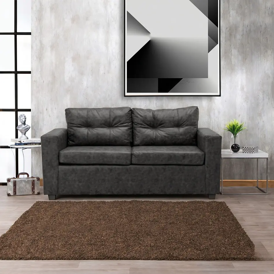 Sofá Maverick Pu Envejecido Negro 2