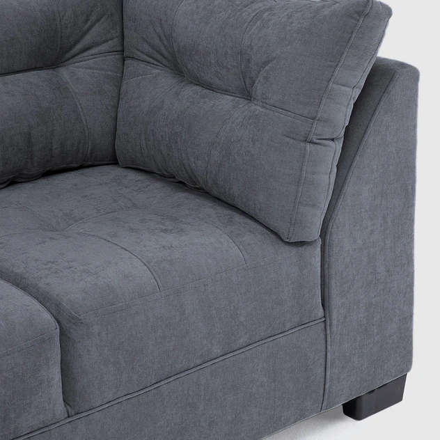 Sofá Edimburgo 3c Chenille Gris Oscuro 6