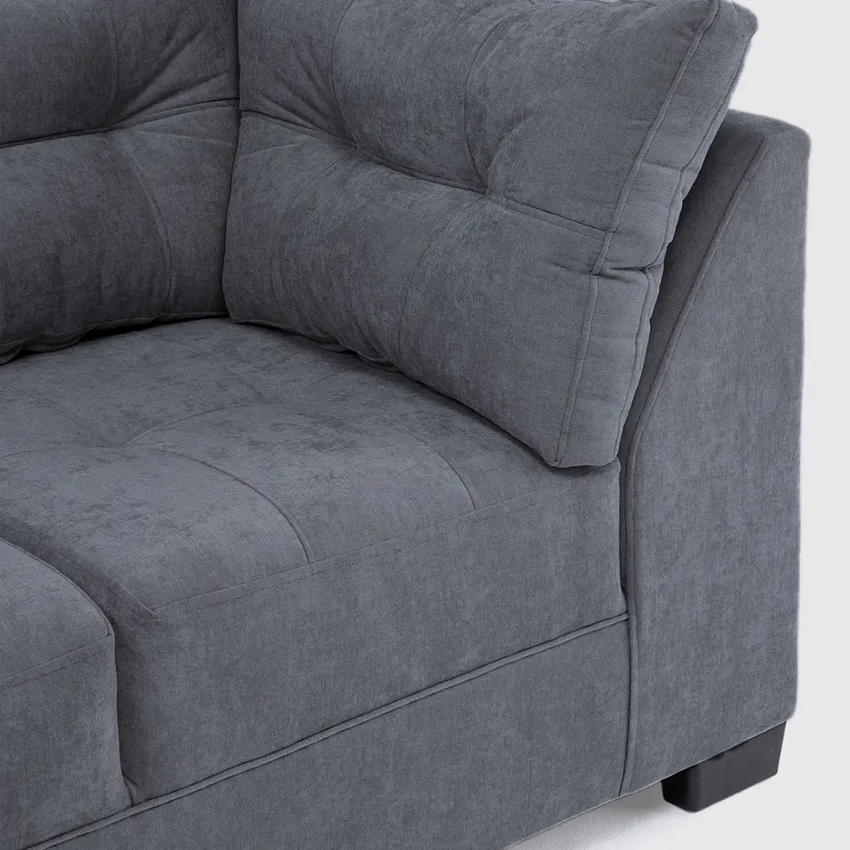 Sofá Edimburgo 3c Chenille Gris Oscuro 6
