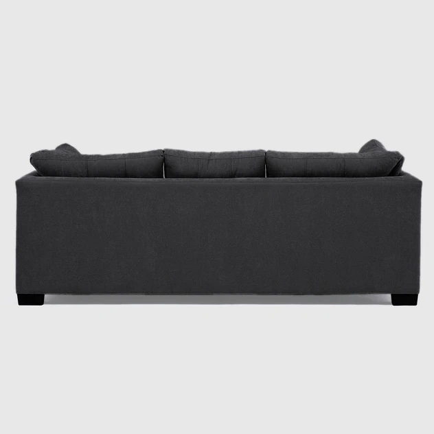 Sofá Edimburgo 3c Chenille Negro 4