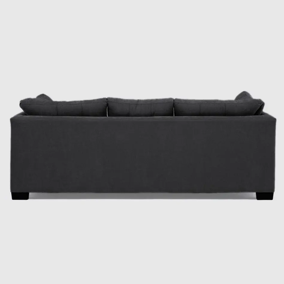 Sofá Edimburgo 3c Chenille Negro 4