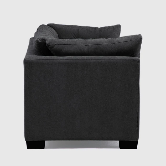 Sofá Edimburgo 3c Chenille Negro 5
