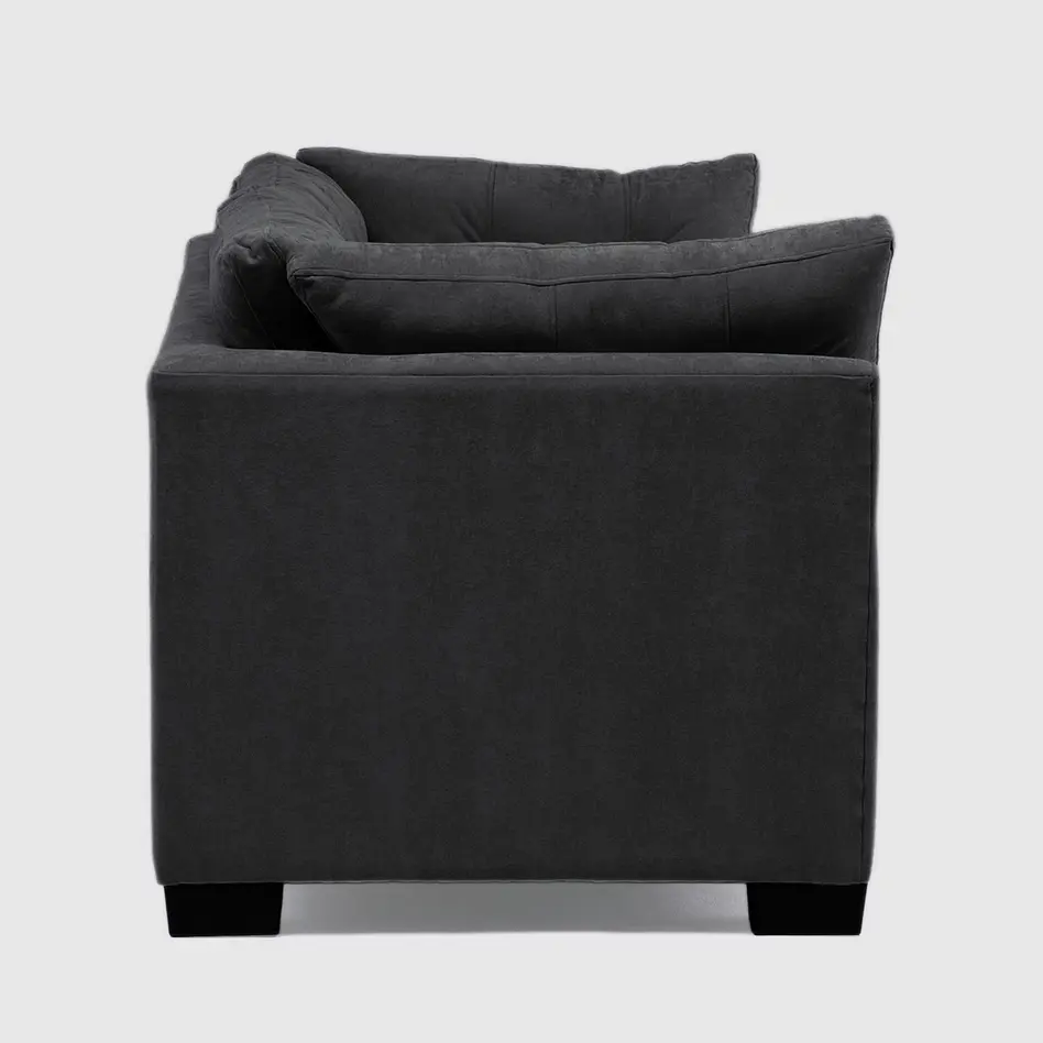 Sofá Edimburgo 3c Chenille Negro 5