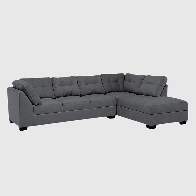 Seccional Edimburgo Derecho Chenille Gris Oscuro 3