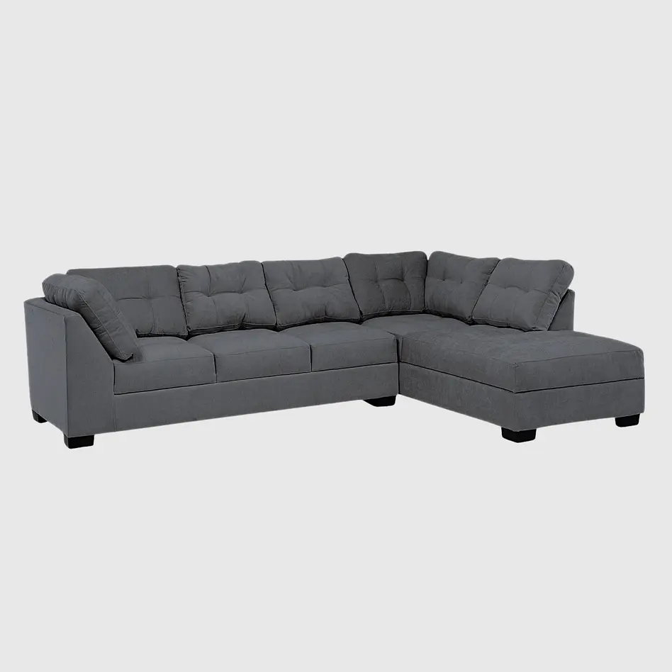 Seccional Edimburgo Derecho Chenille Gris Oscuro 3