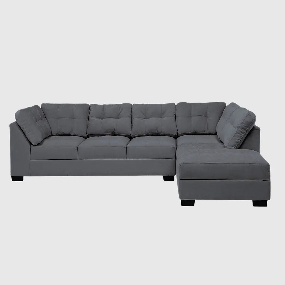 Seccional Edimburgo Derecho Chenille Gris Oscuro 1