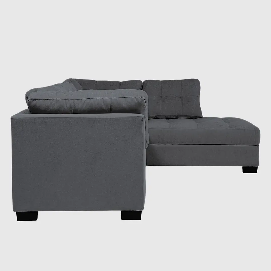 Seccional Edimburgo Derecho Chenille Gris Oscuro 5