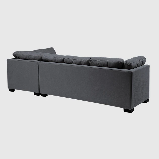Seccional Edimburgo Derecho Chenille Gris Oscuro 4