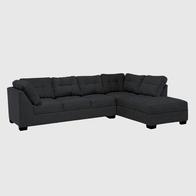 Seccional Edimburgo Derecho Chenille Negro 3