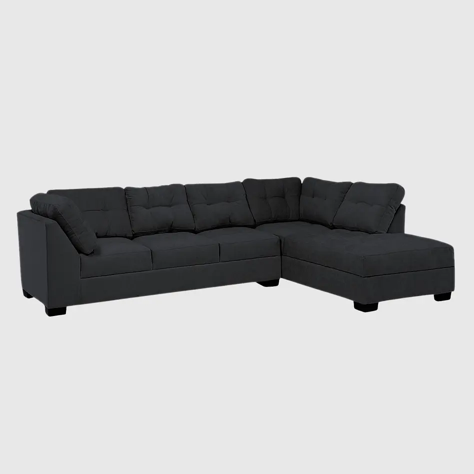 Seccional Edimburgo Derecho Chenille Negro 3