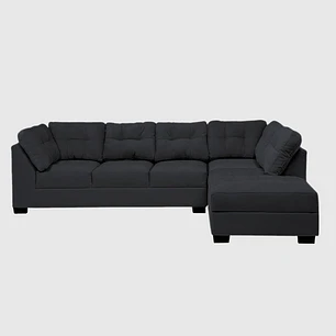 Seccional Edimburgo Derecho Chenille Negro