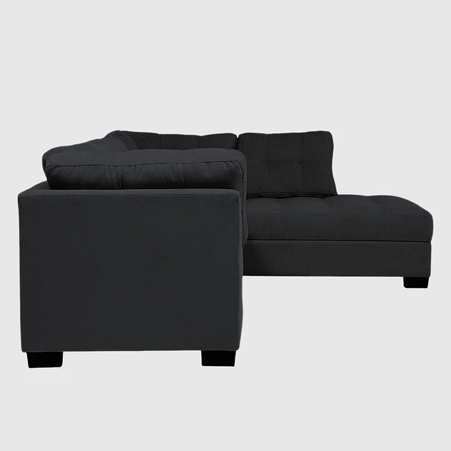 Seccional Edimburgo Derecho Chenille Negro 5