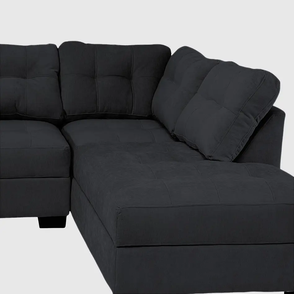Seccional Edimburgo Derecho Chenille Negro 6