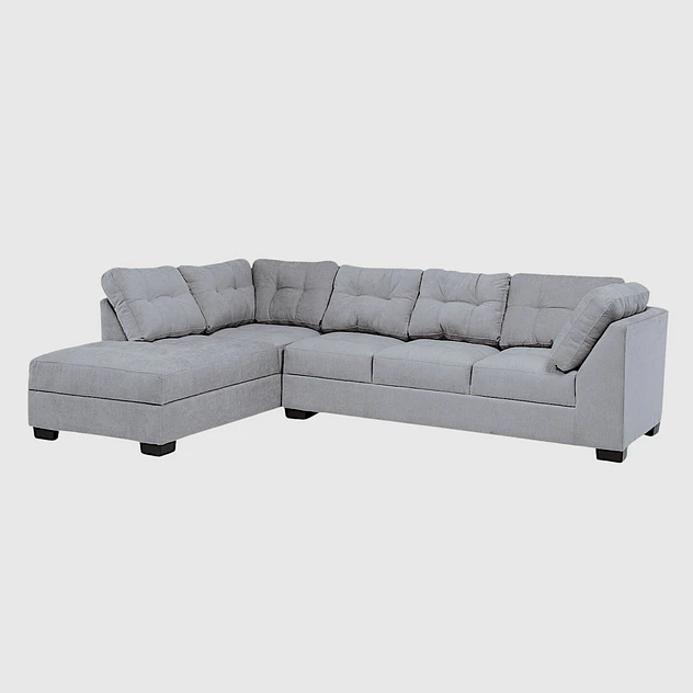 Seccional Edimburgo Izquierdo Chenille Gris Medio 3