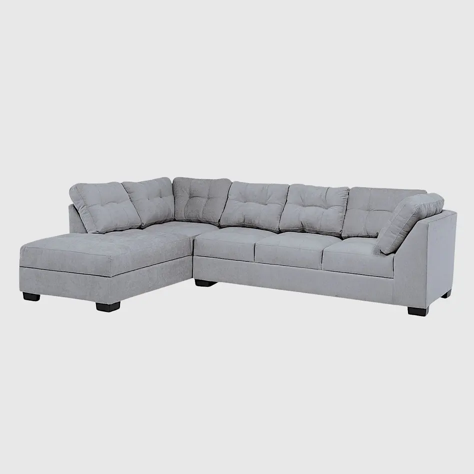 Seccional Edimburgo Izquierdo Chenille Gris Medio 3