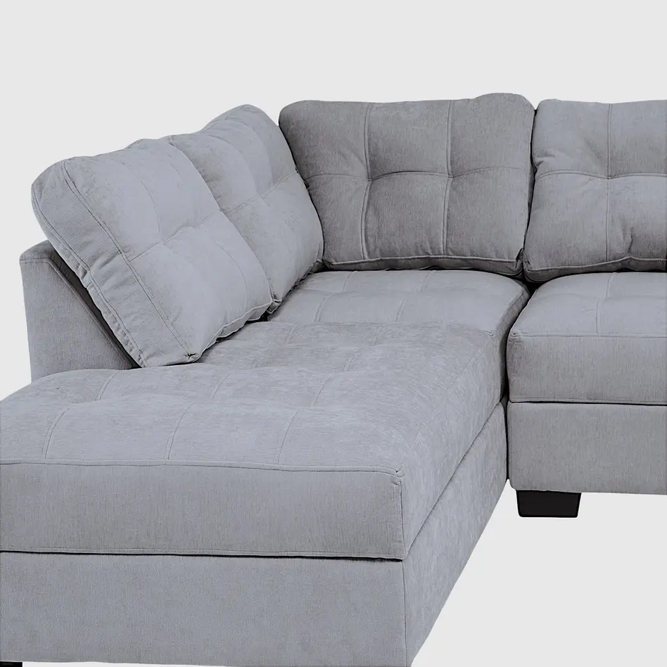 Seccional Edimburgo Izquierdo Chenille Gris Medio 6