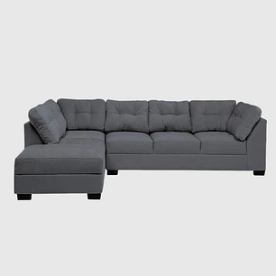 Seccional Edimburgo Izquierdo Chenille Gris Oscuro
