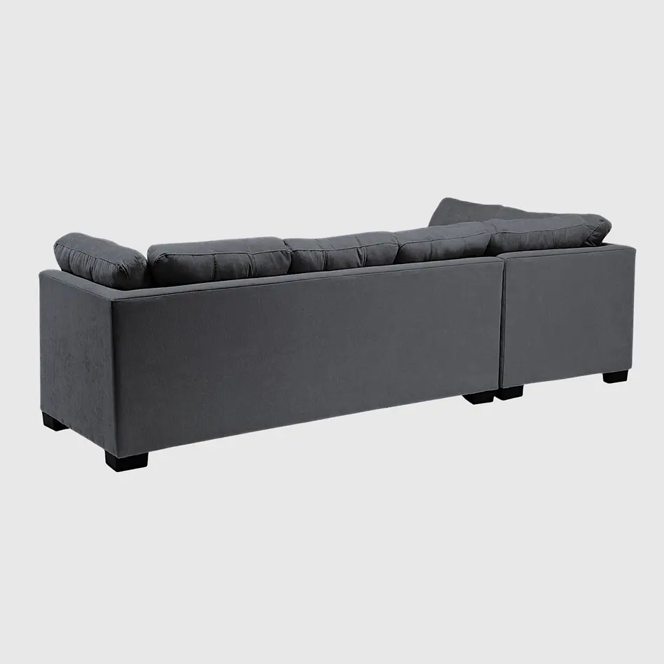 Seccional Edimburgo Izquierdo Chenille Gris Oscuro 4