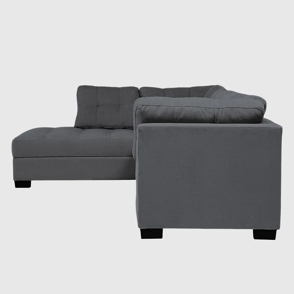 Seccional Edimburgo Izquierdo Chenille Gris Oscuro 5