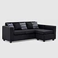 Seccional Jazmin Velvet Negro 3.1 - Miniatura 4
