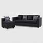 Seccional Jazmin Velvet Negro 3.1 - Miniatura 3