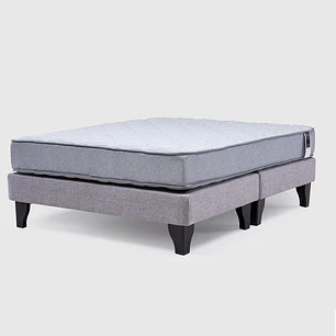 Cama Europea Feel King Tela Gris