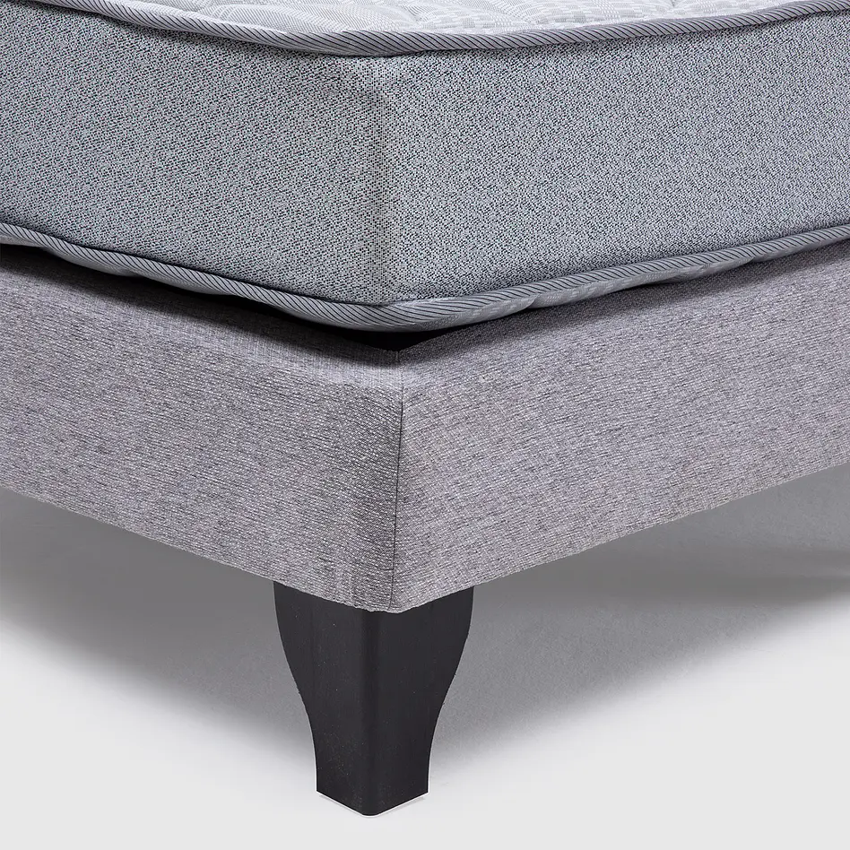 Cama Europea Feel King Tela Gris 4