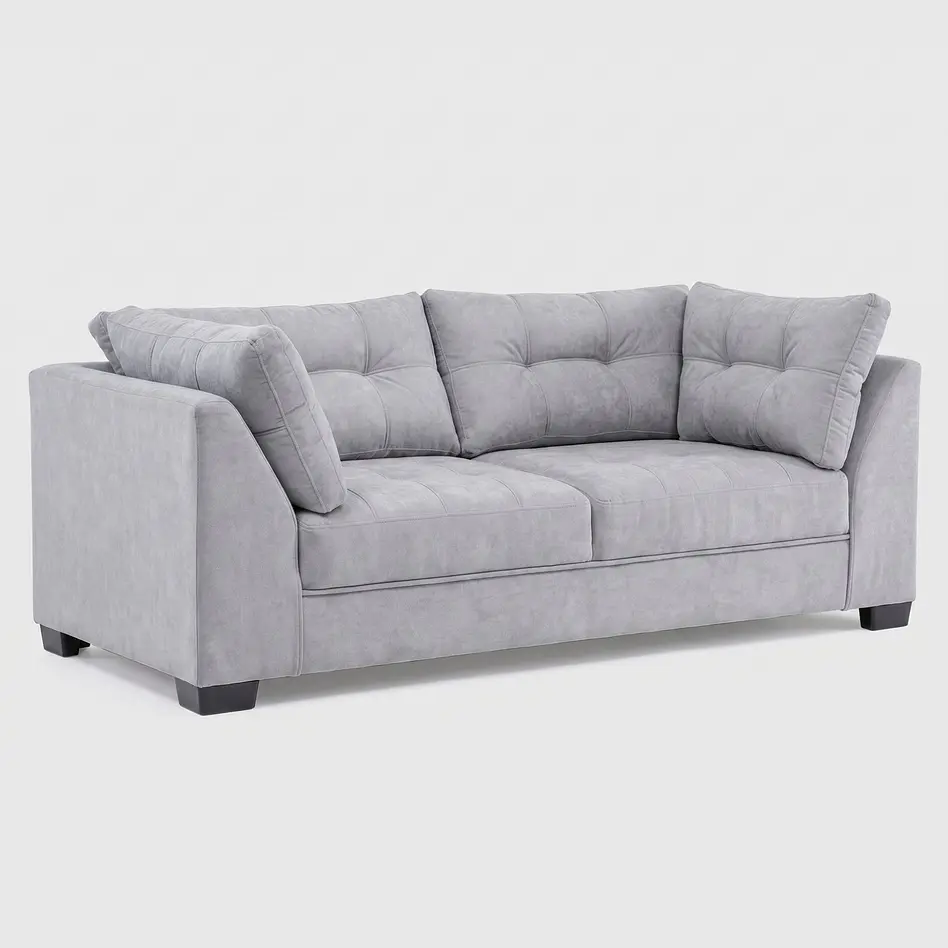 Sofá Edimburgo 2c Chenille Gris Claro 3