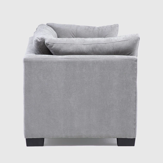 Sofá Edimburgo 2c Chenille Gris Claro 4