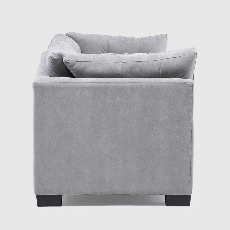 Sofá Edimburgo 2c Chenille Gris Claro 4