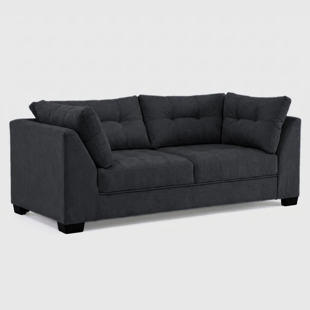 Sofá Edimburgo 2c Chenille Negro 3