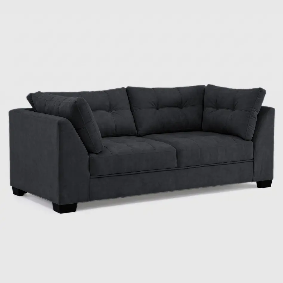 Sofá Edimburgo 2c Chenille Negro 3