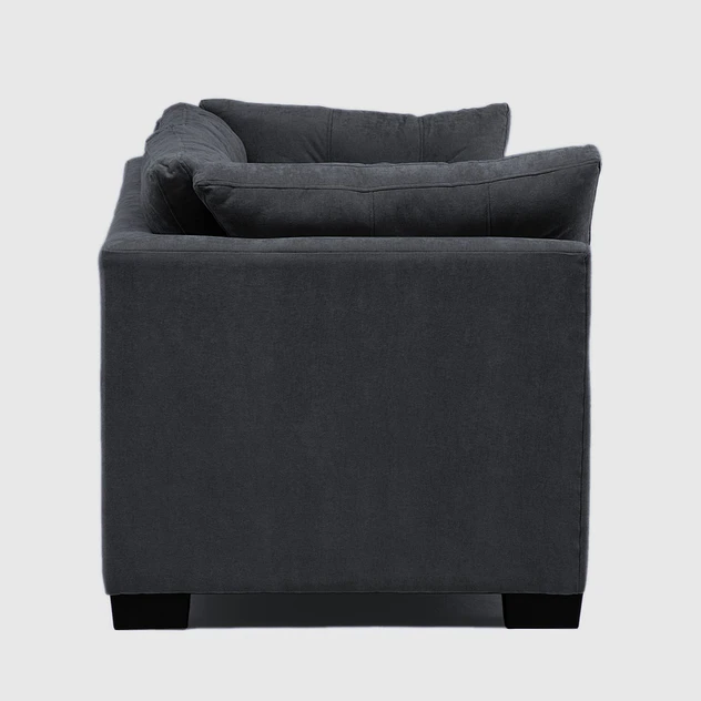 Sofá Edimburgo 2c Chenille Negro 4