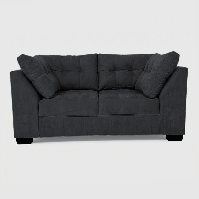 Sofá Edimburgo 2c Chenille Negro 1