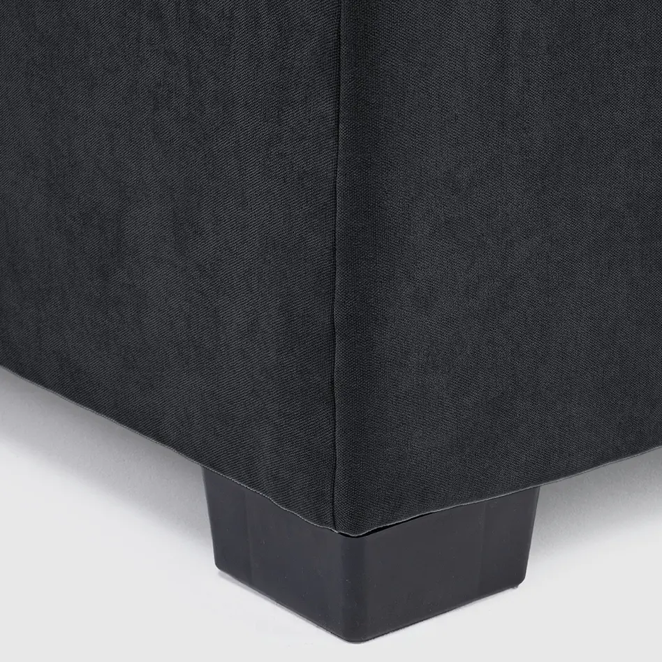 Sofá Edimburgo 2c Chenille Negro 6