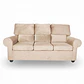 Sofá Boston 3c Felpa Beige - Miniatura 1